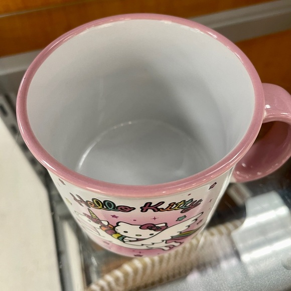 HELLO KITTY Sanrio Unicorn Pegasus Glitter Rainbow 🌈 Ceramic Coffee Mug NEW - Picture 4 of 6